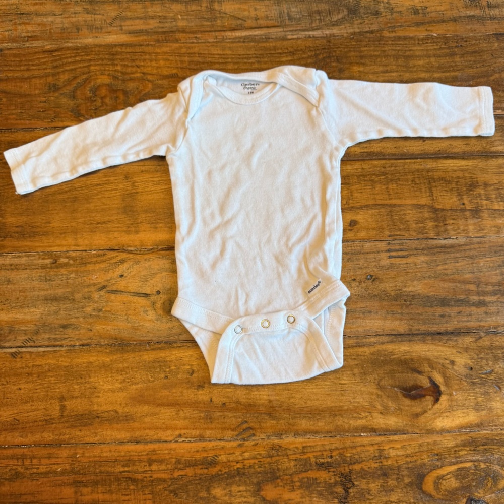 Gerber White Long Sleeve One Piece